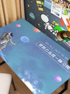 PVC Cartoon Eye Protection Desk Pad Student Learning Desktop Mat Waterproof and Erasable No-Clean Tablecloth Computer Desk Pad