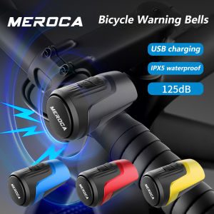 MEROCA Bike Electric Bells 125DB waterproof bell USB charging high volume anti-theft alarm horn MTB Electric Horns