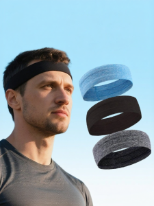 REXUELONG | Sweat-Absorbing Sport Headband for Men