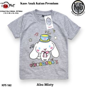 KFS 182 Atasan Baju Kaos Anak Perempuan Motif Cinamoroll Sanrio Lucu Combo Warna Estimasi 1 Tahun Sampai 10 Tahun