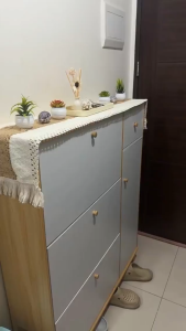 Homelife Flip Shoe Cabinet Entryway Shoe Organizer Freestanding Shoe Rack Hidden Shoe Storage Hallway Shoe Storage
