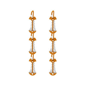 10pcs Deck Anchor Pegs Windproof Aluminum Deck Tie Down Spring Fishbone Tent Anchors Tent Rope Tensioner Guyline Cord Adjuster