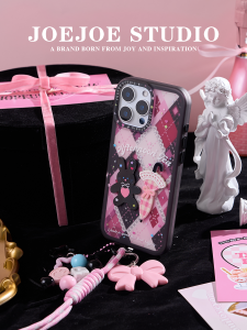 Original JOEJOE Rabbit Afternoon Tea Apple 17PRO Matte Finish iPhone Protect Shell Twin Layer 16PRO Guard Case Advanced Feeling