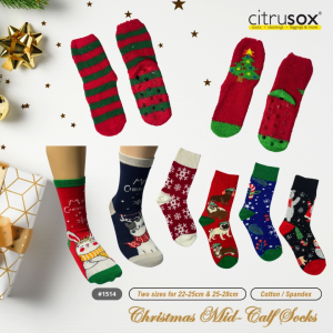 CITRUSOX Christmas Mid-Calf Socks (22-25 cm 25-28cm) #Xmas #gift #present