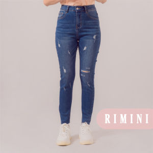 RIMINI - Celana Jeans Wanita Skinny Ripped Haighwaist Size 26-33 - Nira Pants 5141