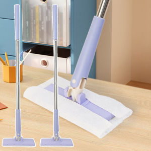 Portable Adjustable 360° Rotation Long Handle Mop Clip on Type Fixed Replaceable Wet Wipes Towel Cleaning Mop