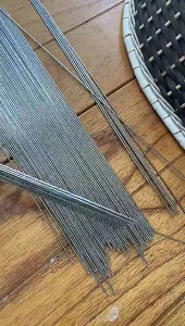 50/100pcs Tusuk Sate Stenlis Barbeque Cooking Tools Daging BBQ Daging Ayam Sosis Panggang Anti Karat Tusuk