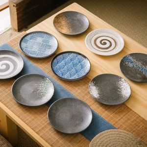 High Appearance Level Japanese Ceramic Tableware Bone Dish Home Platter Western Steak Plate Pasta Salad Fruit Porcelain Plate