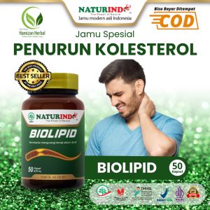 BIOLIPID Herbal Menurunkan Kolesterol Tinggi Gejala Sakit Kepala Pusing Nyeri Bahu Kesemutan dan Kebas  isi 50 kapsul