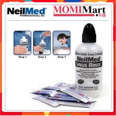 BÌNH RỬA MŨI NEILMED 240ml BÌNH KÈM GÓI MUỐI Muối Neilmed bình rửa mũi mỹ (hàng tách lẻ)