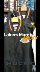 HOCKY Jaket Varsity Baseball Lakers Black Mamba Taslan Full Bordir Casual Vintage Premium Terbaru