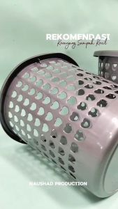 Keranjang Sampah Kecil Silver Wadah Sampah Plastik Aesthetic