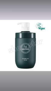 British M Kombucha Mask 750ml Vegan Scalp Hair Treatment 4 Protein Repair Dry Damaged Frizzy Hair