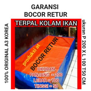 terpal kolam ikan a3 100x200x50