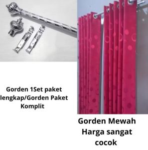 1 METER /BaATANG FULl  SET KAIN Gorden pintu 1 SET/Gorden jendela 1 SET/Gorden Paket Lengkap komplit/Gorden jendela 1 Set Model Semokring/