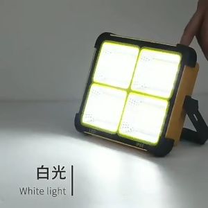 โคมไฟพลังงานแสงอาทิตย์ 300 W ไฟพกพาให้แสงสว่าง มาพร้อมกับเครื่องชาร์จ USB สามารถชาร์จมือถือได้ ความจุแบตเตอรี่เยอะใช้งานได้นาน