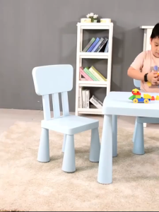 Beige Kids Table and Chair Set Children Study Table Toddler Activity Desk and Chair for Reading Drawing Eating Preschool Bedroom Playroom