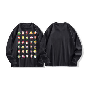 Hellokitty Hello Kitty Long Sleeves T-Shirt Womens Loose Fashion Brand Spring & Fall Winter Slimming 100% Cotton Coat Bottoming Shirt