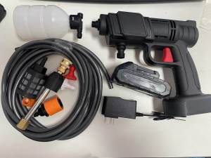 เครื่องล้างปืนน้ำแรงดันสูงรับประกัน 1ปี 12V เปลี่ยนแปลงได้ 10 ปี ใช้แบต 3 กรณี 12V เครื่องฉีดน้ำแรงดันสูงไร้สาย เช่น 5 กม., 10 กม., 15 กม., 20 กม