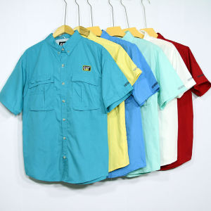 Áo Sơ Mi Nam Ngắn Tay Mùa Hè Của Đơn Hàng Âu Mỹ Quần Áo Đi Làm Rộng Rãi Hai Túi Áo Sơ Mi Nhanh Khô Phong Cách Ngoài Trời Áo Chống Nắng Thoáng Khí