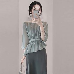 Luxury Summer Fashion New Design Chic Tea Party Evening Dress