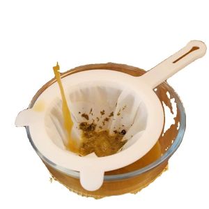 200 Mesh Chinese Herbal Medicine Filter Net Sieve Cloth Bag Strainer Kitchen Cooking Utensils Coffee Making Tool Plastic Handle