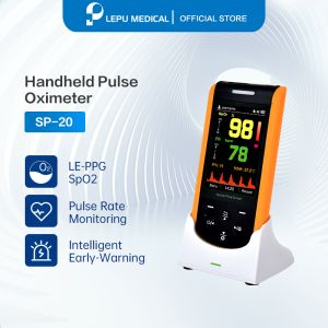 Lepu 【MDA Approved 2-Year Warranty】Digital Portable Bluetooth Rechargeable Handheld Pulse Oximeter SpO2 Heart Rate Thermometer For Infant Neonate Children Adult on Android iPhone APP SP-20