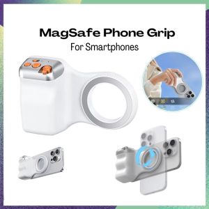Magnetic Phone Camera Grip Holder for iPhone/Android Fun Shot with Detachable Wireless Shutter Remote Comfort Ergonomic Camera Grip Handle Holder