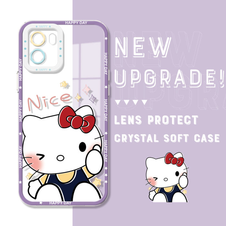 Hontinga Casing Case For Xiaomi Redmi A5 14C A3 13C 5G 12C 10C 11A 7 8 9T A1 A2 13 Case Transparent Clear Case Cute Hello Kitty Soft Silicone Rubber Cases Back Cover Phone Casing Softcase For Girls