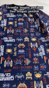 Setelan Piyama Panjang Motif Full Print Pattern Anak Laki Laki Perempuan 1-10 Tahun