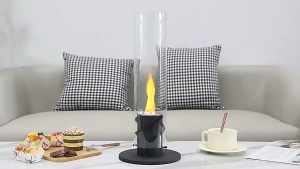 D039 Lò sưởi để bàn size lớn cao cấp Lò sưởi cồn di động trong nhà Sạch sẽ không khóidùng để trang trí decor nhà hàng quán coffee