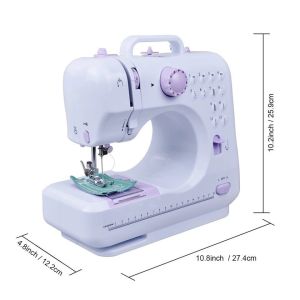 🔥SG Stock🔥Mini Electric Portable Sewing Machine Home Crafting 12 Stitches Pattern With Presser Foot Pedal for Beginners