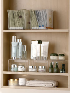 Acrylic Transparent Makeup Storage Box Bathroom Skin Care Product Organizer Desktop Mask Holder Rectangular Plastic Case