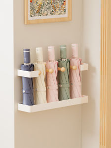 Wall-Mounted Umbrella Storage Rack Home Entrance Metal Organizer Holder Simple Style Personal Care Product Display Shelf