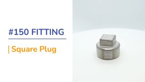 Stainless Steel SS316 Square Plug Fitting 1/8” to 3” NPT/BSPT Male Pipe End Cover Class #150 Pressure