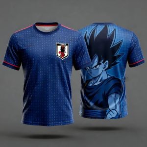 Bandai | 2026 Boys Breathable & Stylish Sports T-Shirt (Short Sleeve) – Dragon Ball Z (Goku/Vegeta) – Soccer-Inspired Father-Son Style