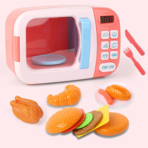 Simulation Electric Timing Childrens Kitchen Toy Microwave