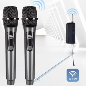 Set Mikrofon Pegang Tangan Wayarles Profesional ZH-28M Baharu dengan Pemancar UHF Palam Universal 2.4GHz Julat Mikrofon 2M untuk Karaoke Pertuturan Multimedia - Peralatan Audio Berkualiti Tinggi