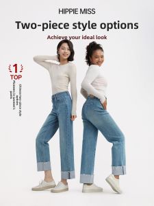 HIPPIE MISS | Petite Flare Blue Cropped Straight Jeans