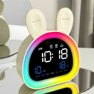 Kids Alarm Clock Color Changing Night Light 5 Ringtones Date Weekday Display Perfect Gift for Boys and Girls Bedroom Décor