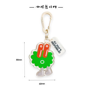 Cute Cartoon Acrylic Monster Keychain Pendant Womens Bag Accessory Small CANVAS REPUBLIC Monster Hanging Decoration