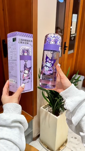 520ml Kuromi Bottle Kids Water Bottle Drinking HelloKitty MyMelody Cinnamoroll Sanrio Botol Air Kanak-Kanak