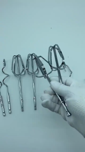 Electric Egg Beater Stirring Hook Stainless Steel Durable Handheld Egg Whisk Mixing Stick 16cm