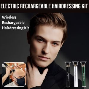 Professional Electric Rechargeable Hairdressing Kit Wireless Electric Hair Trimmer Clipper Hair Shaver Mesin Potong Rambut