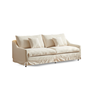 Cozylant Cider Fabric Sofa / 2 Seater /3 Seater / 4 Seater Sofa for Living Room/White/ Nordic Minimalist / Cream Style Sofa / Removable Cover for Wash