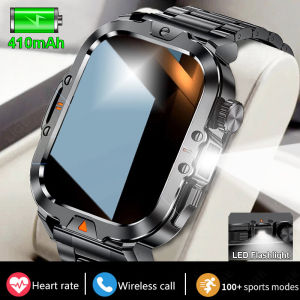 LIGE สมาร์ทวอท์ชสำหรับผู้ชาย2.01นิ้ว TFT IPS จอ HD 400MAh แบตเตอรี่ก้อนใหญ่ IP68โทรผ่านบลูทูธกันน้ำได้100 + สายรัดข้อมือฟิตเนสสำหรับเล่นกีฬา