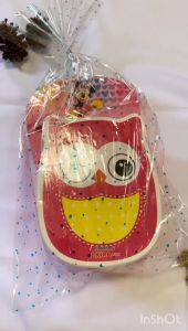 PAKET SOUVENIR ULANG TAHUN kotak makan OWL & kipas karakter lucu