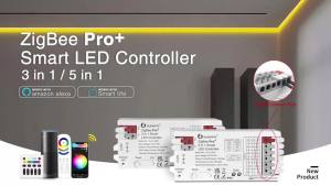 GLEDOPTO ZigBee 5 in 1 LED Controller 20A Max RGBCCT RGBW RGB CCT DIM Smart Life APP Alexa Voice Control with IR Sensor Switch