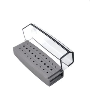 Dental Disinfection Box18/30 Holes Plastic Organizer Bur Holder Stand Dentistry Drills Sterilization Storage Case Dentist Tools
