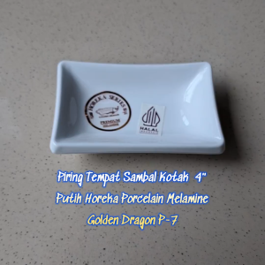 Tempat Sambal Kotak 4" Horeka Porcelain Melamine - Golden Dragon P7